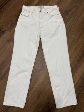 Abercrombie & Fitch Women's The Ankle Straight Ultra High Rise Jeans White Sz 29